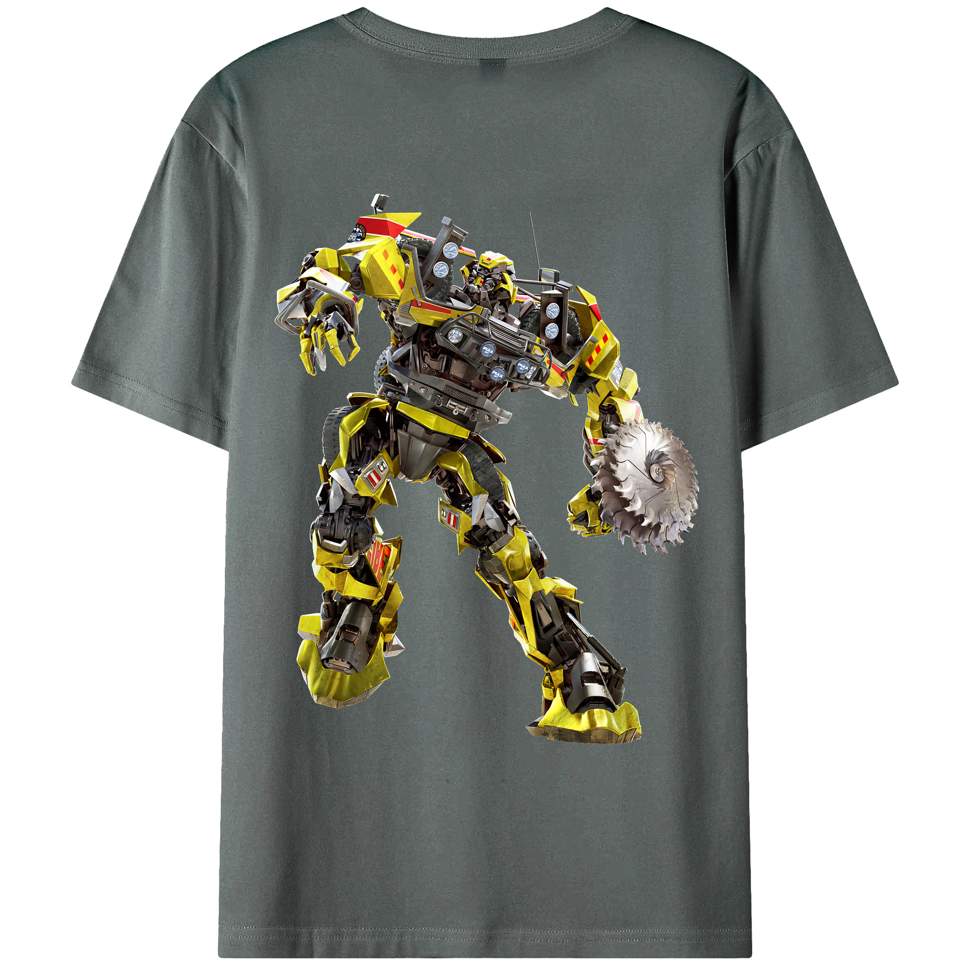 （画像用） Transformers トランスフォーマー 綿100％ メンズ半袖Tシャツ（バックプリント） 通気性